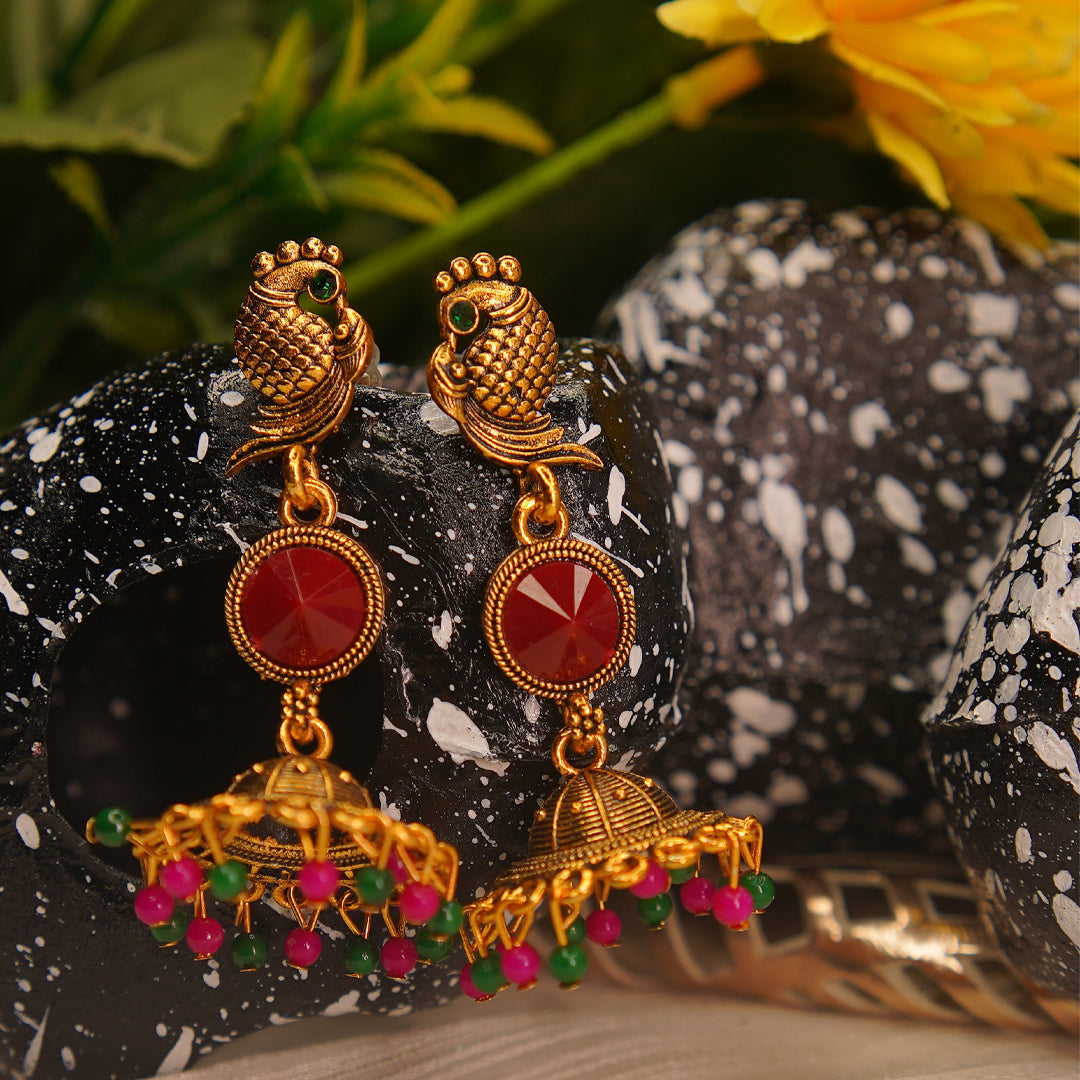 Temple Bloom Drop Earrings
