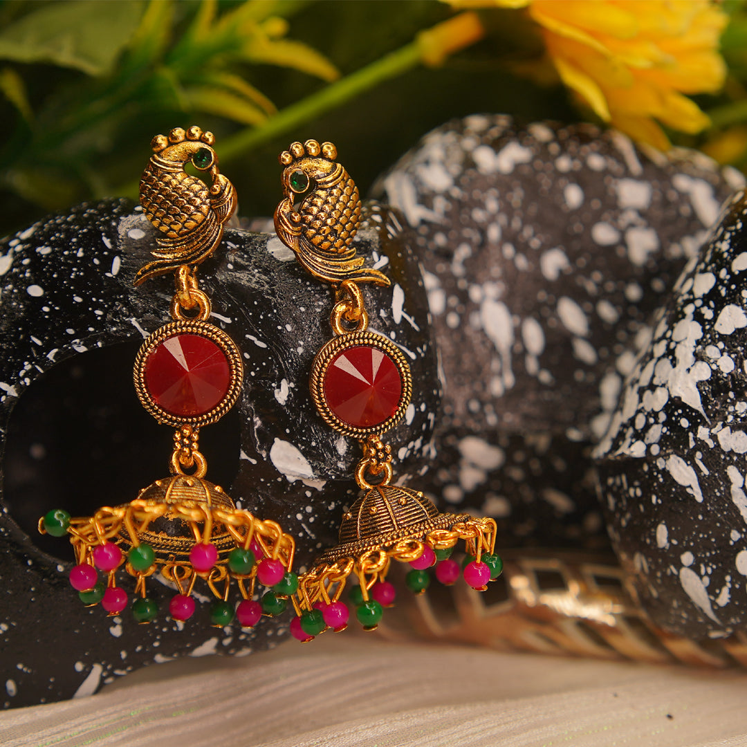 Temple Bloom Drop Earrings
