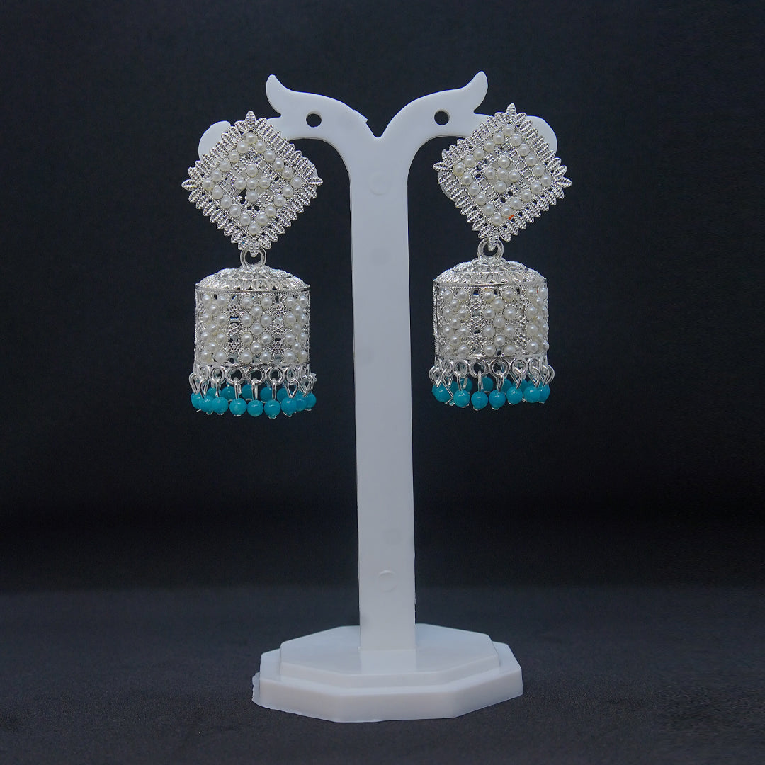 Antique Design Pearl Beads Jhumka Earrings