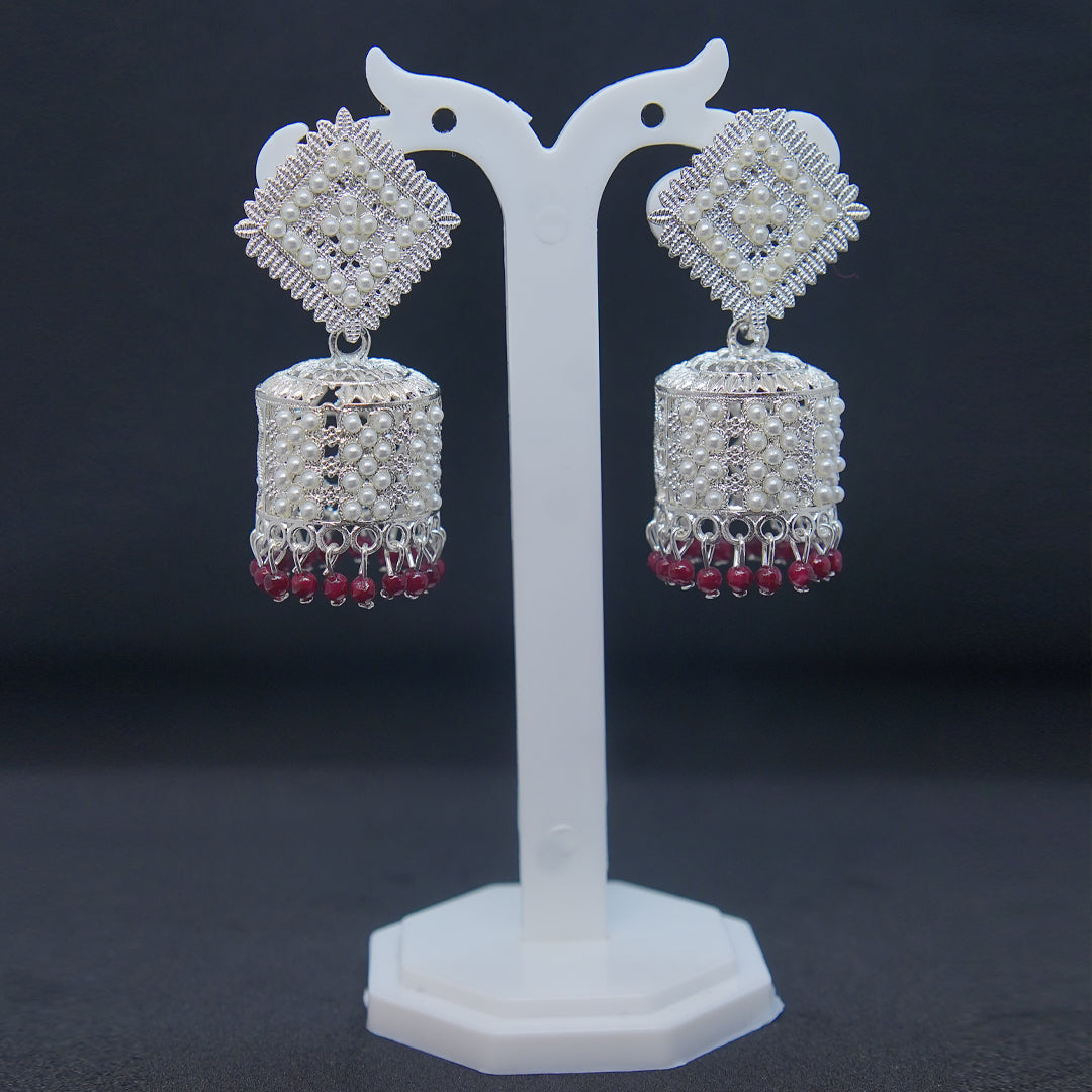 Antique Designer Pearl Beads Jhumka Earrings