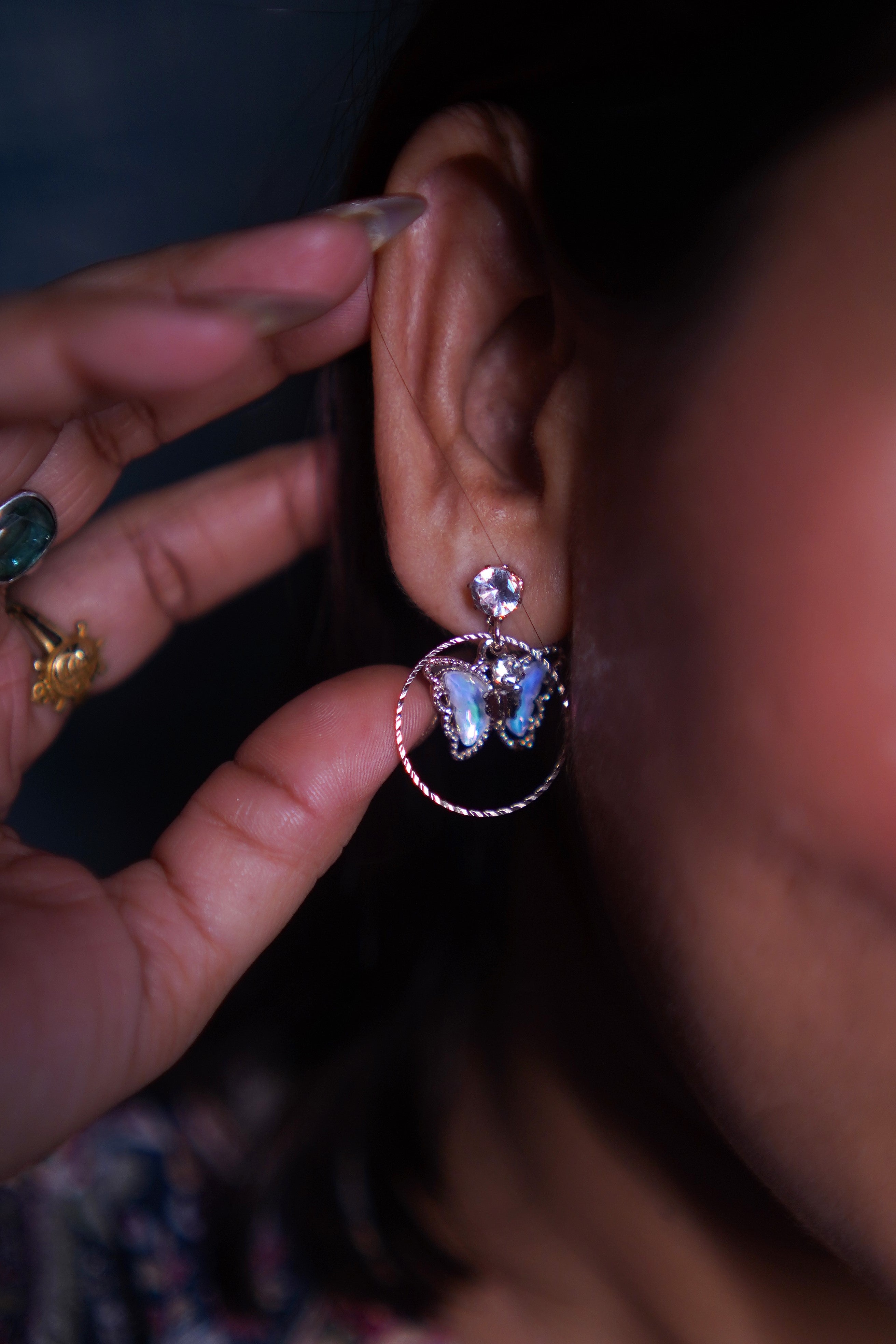 18k Gold Plated Korean Butterfly Droplet