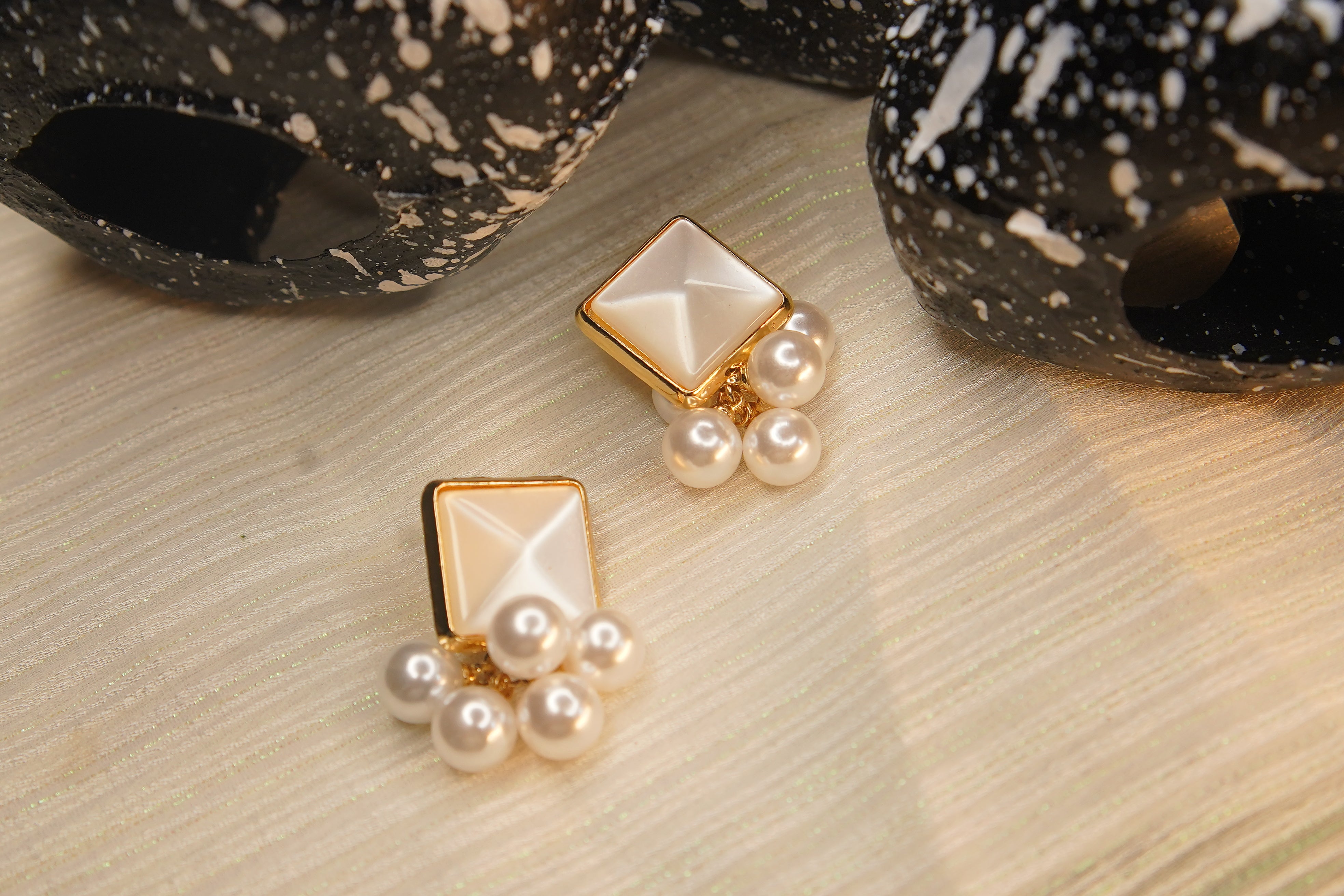 Gold Plated Pearl Drop Studs
