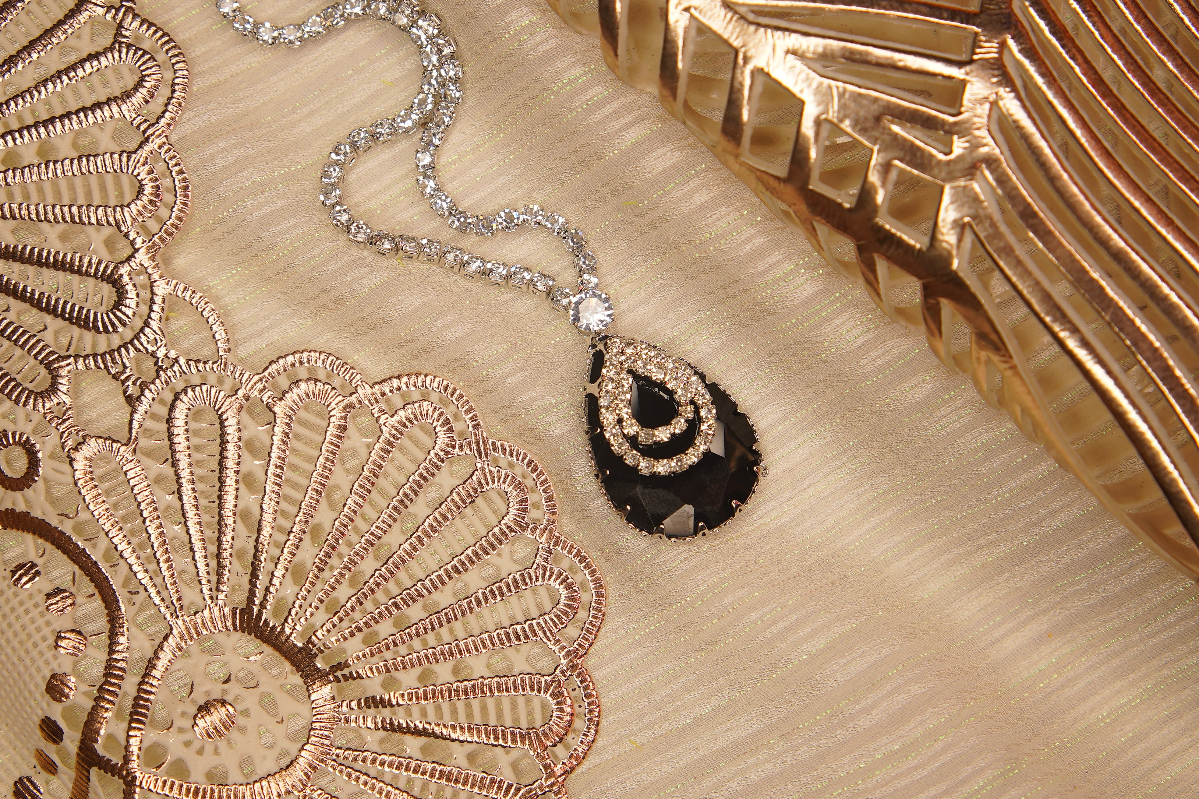 Birthstone Black AD Stone Necklace