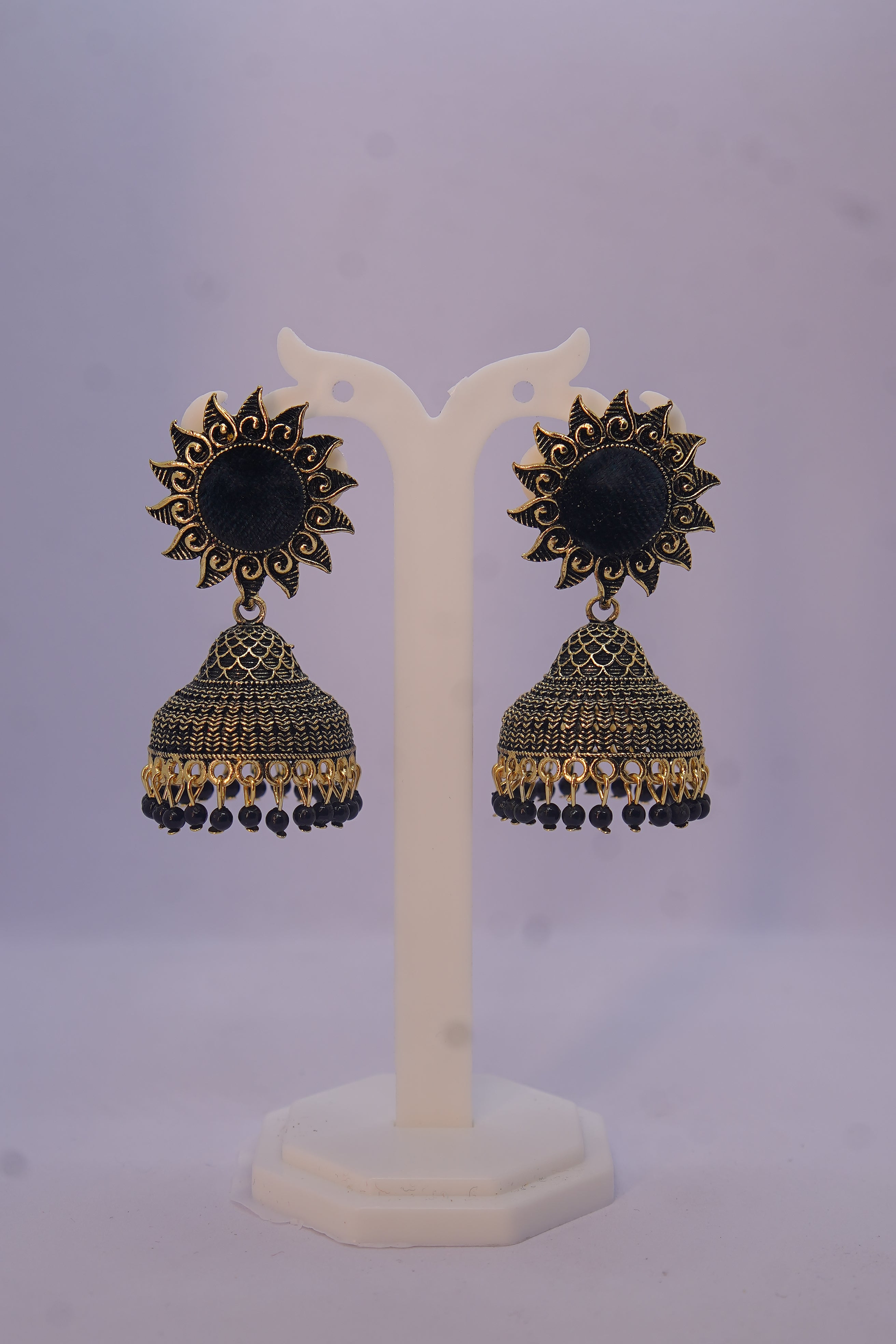 Sunflower Temple Radiance Jhumka
