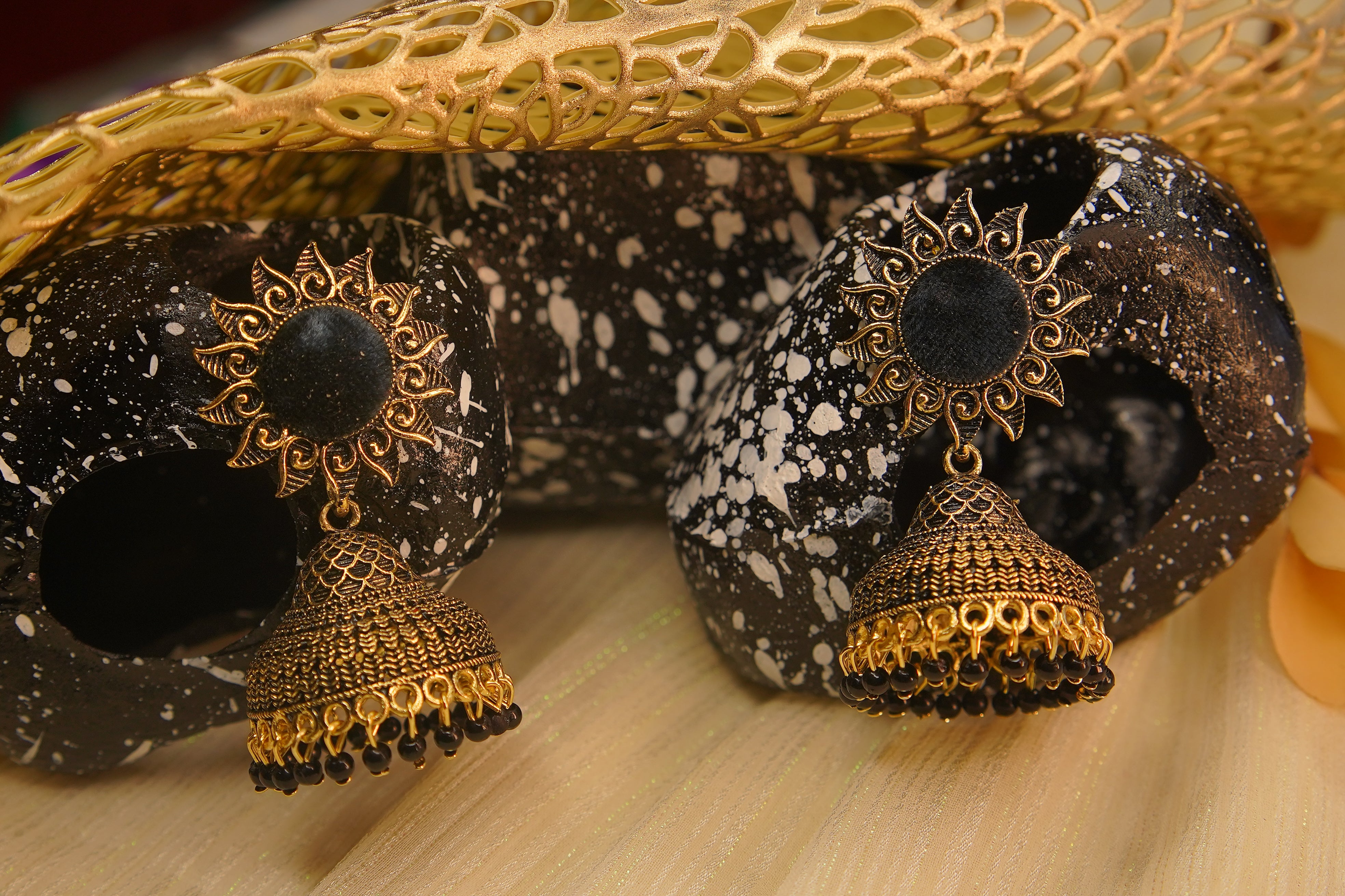 Sunflower Temple Radiance Jhumka