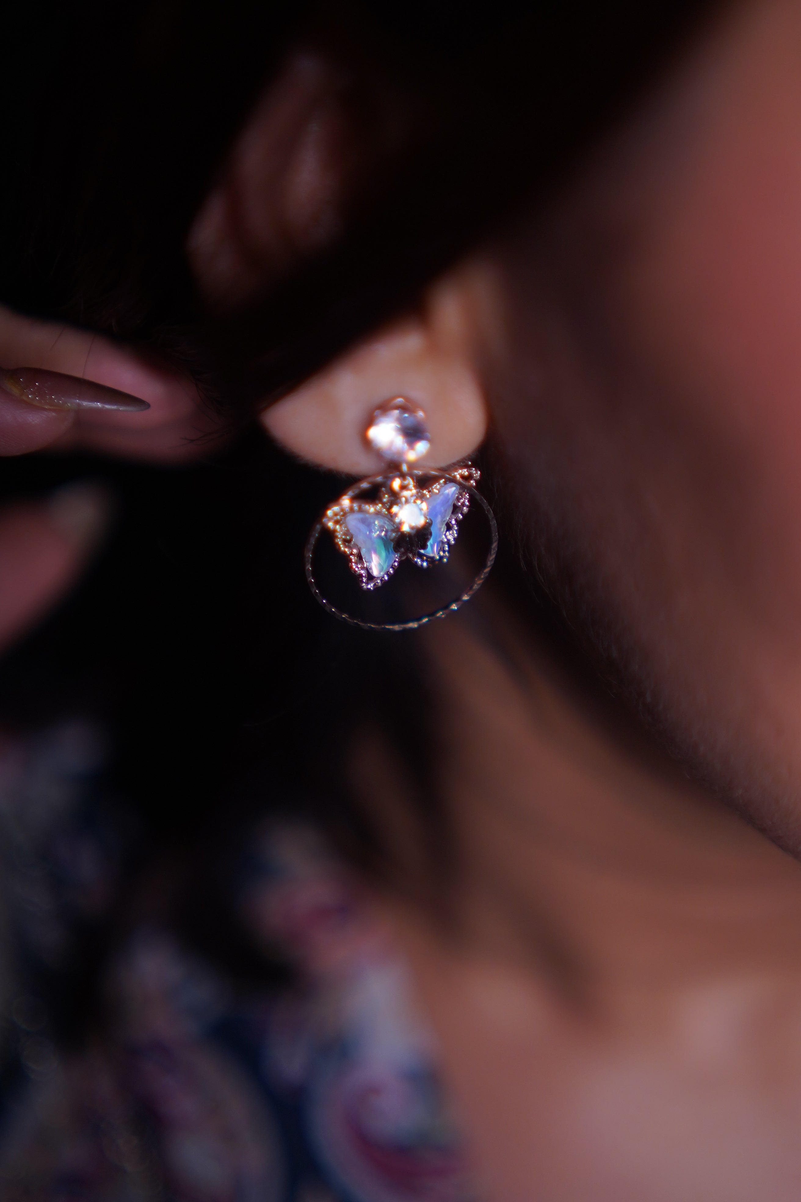 18k Gold Plated Korean Butterfly Droplet