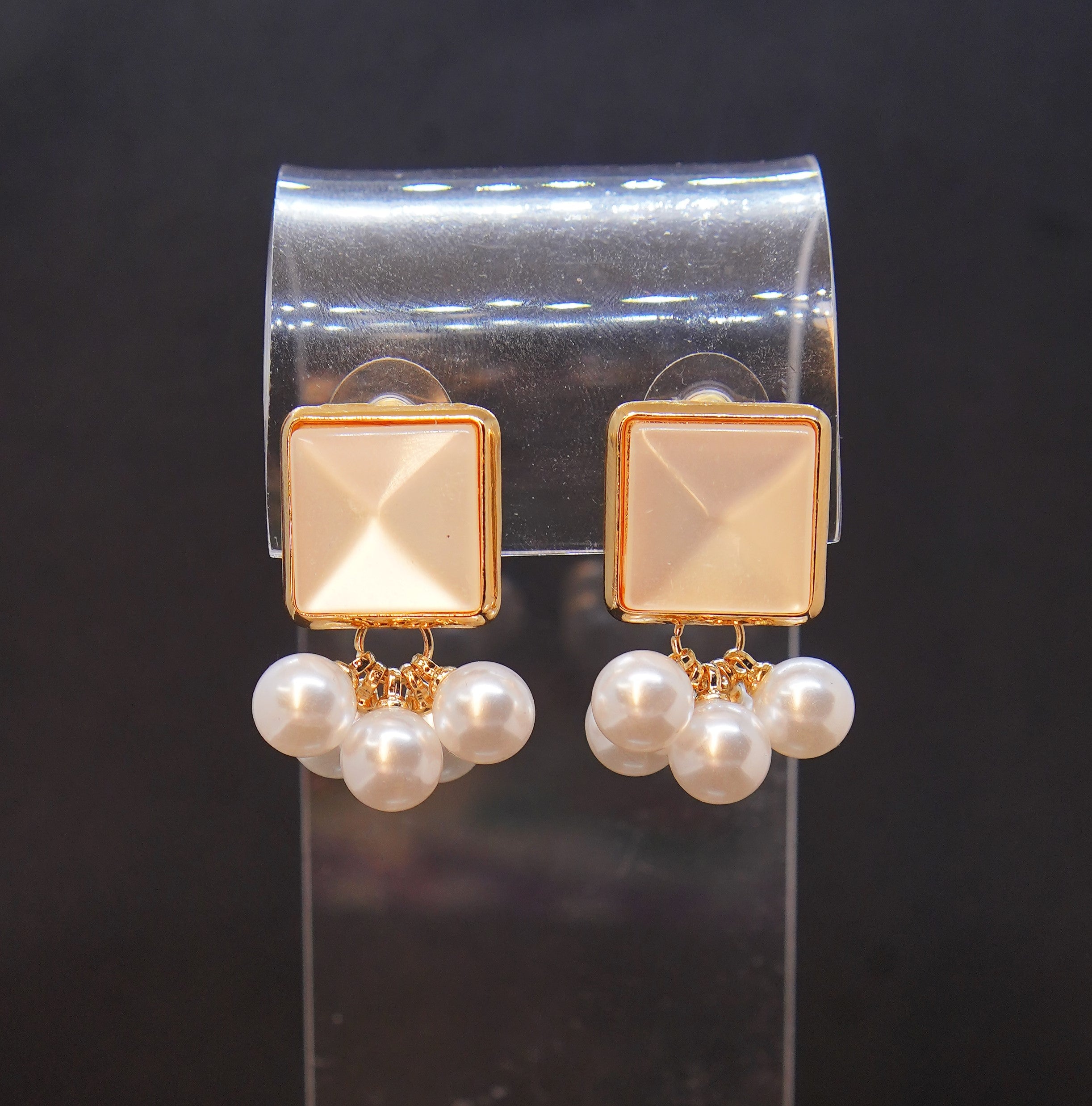 Gold Plated Pearl Drop Studs
